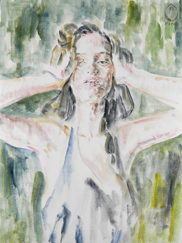 oil on paper - olio su carta di Piro